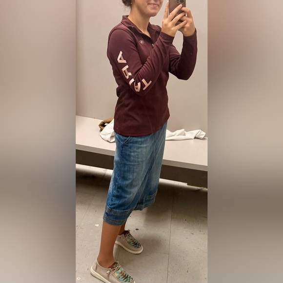 Sutton Side-zip A-line MIDI Denim Skirt - Picture 4 of 4